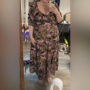 Cleobella Paris Midi Dress Tapestry Print